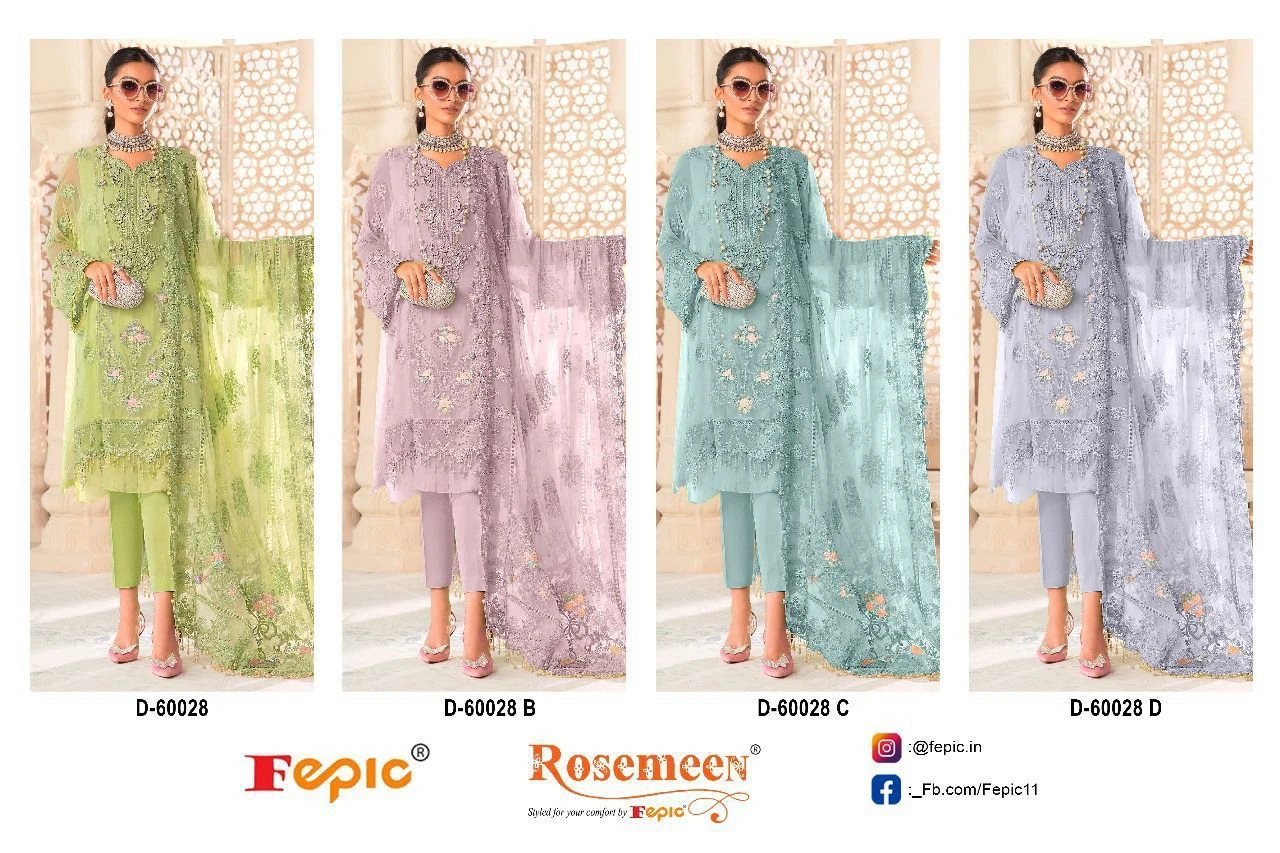 Fepic 60028 Georgette Wholesale Pakistani Salwar Suit Catalog — Wholesale Pakistani Suits, MPA wholesale from Surat — view 9